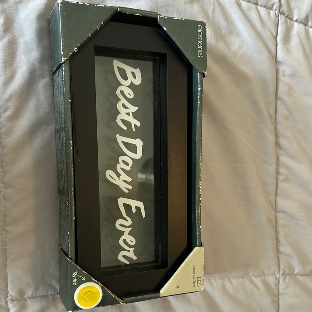 NWT Element Black LED Light Box